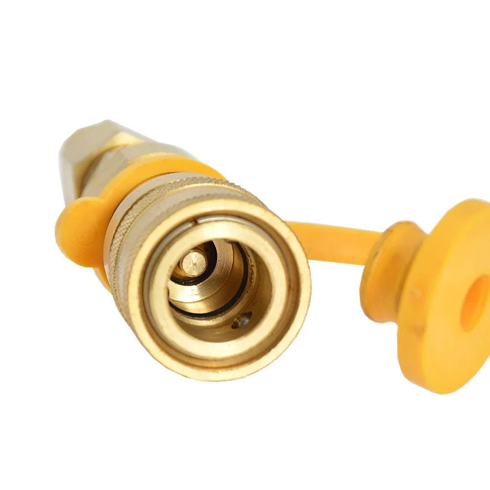 Brass gas propane conversion charging connector with 3/8 inch American standard thread