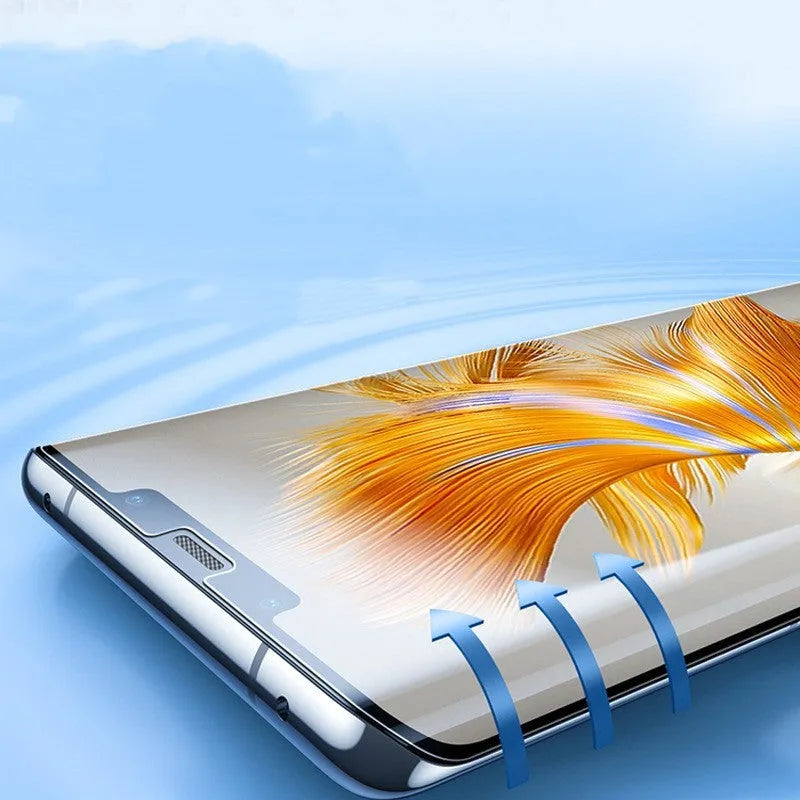 TPU screen protector for Huawei Mate60 phone with anti-fingerprint coating and application tool