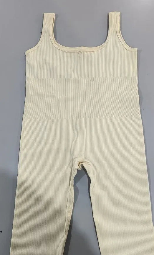 Women's waist-length suspender tank top tights in spandex with decorative buttons