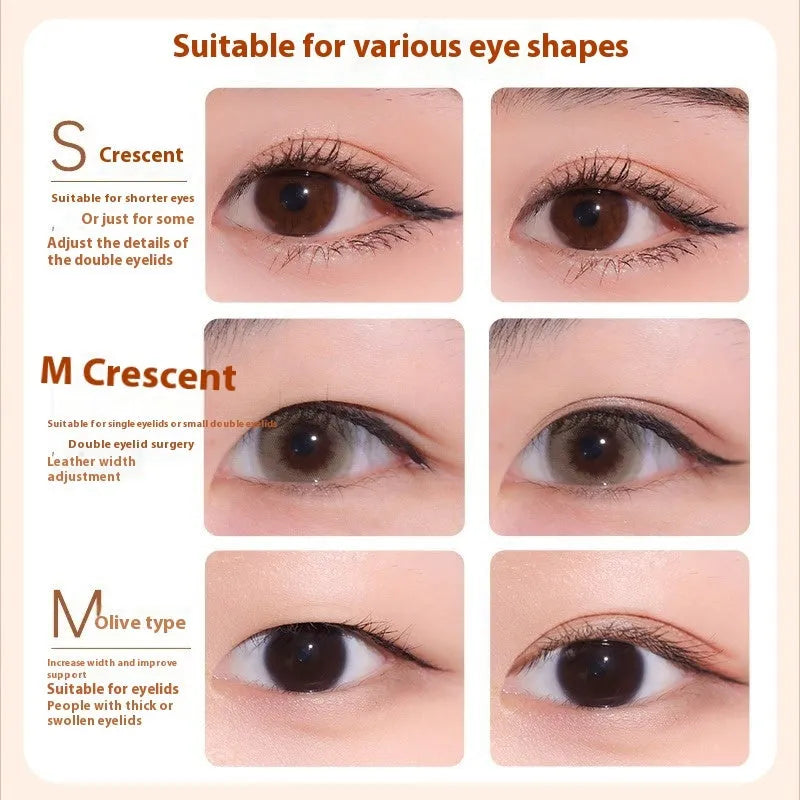 Roll of lace double eyelid stickers showing traceless adhesive patches.