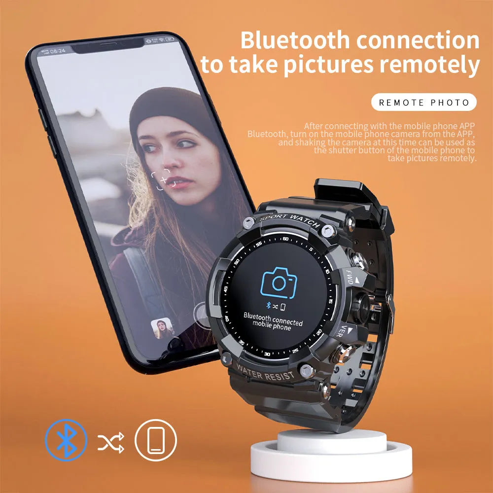 ATTACK 3 IP67 waterproof smartwatch with round colour screen and TPU strap