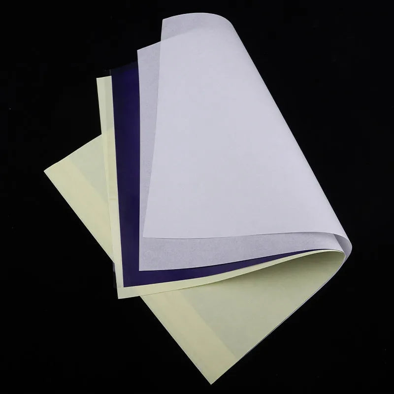 A4 tattoo transfer paper sheets with transfer paste gel for hand drawing and machine conversion