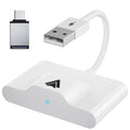 THT-020 series car wired to wireless Android system adaptor in black or white.