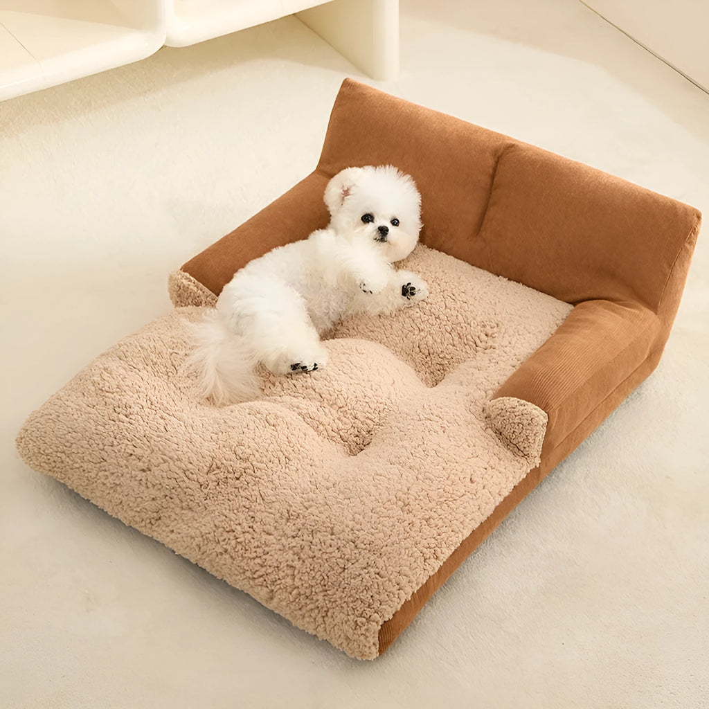 Four season dog kennel with removable cushion in three sizes for small to medium pets