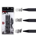 Graphite sketching pencil set with wood-free construction and six hardness grades