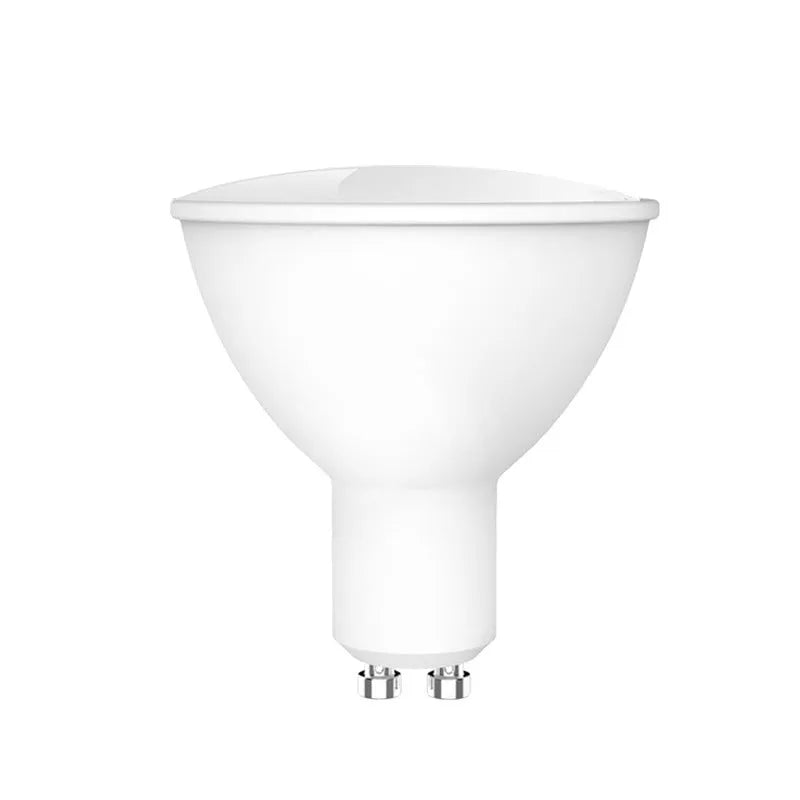 White GU10 smart LED spotlight with RGBCCT colour and wifi voice control