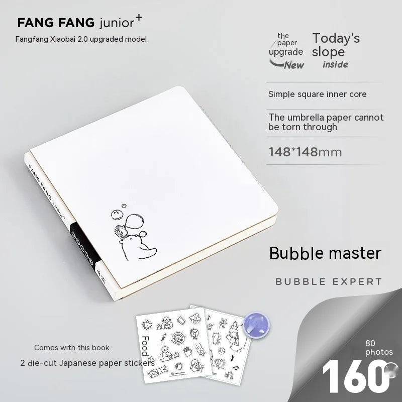 Small square checkered paper diary notebook with decorative cover