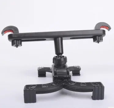 Black universal tablet holder for car rear seats with rotary bracket