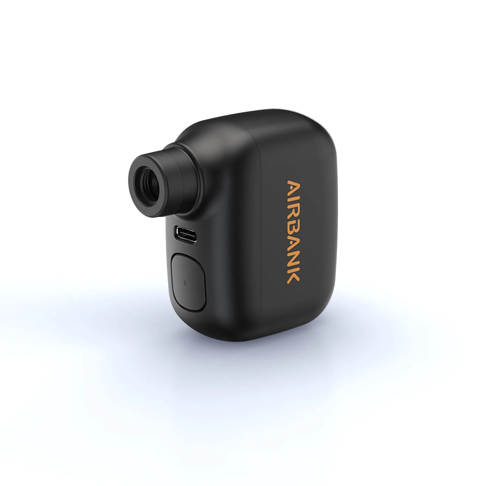 Black AS100 electric bicycle inflator pump with USB cable and waterproof storage bag