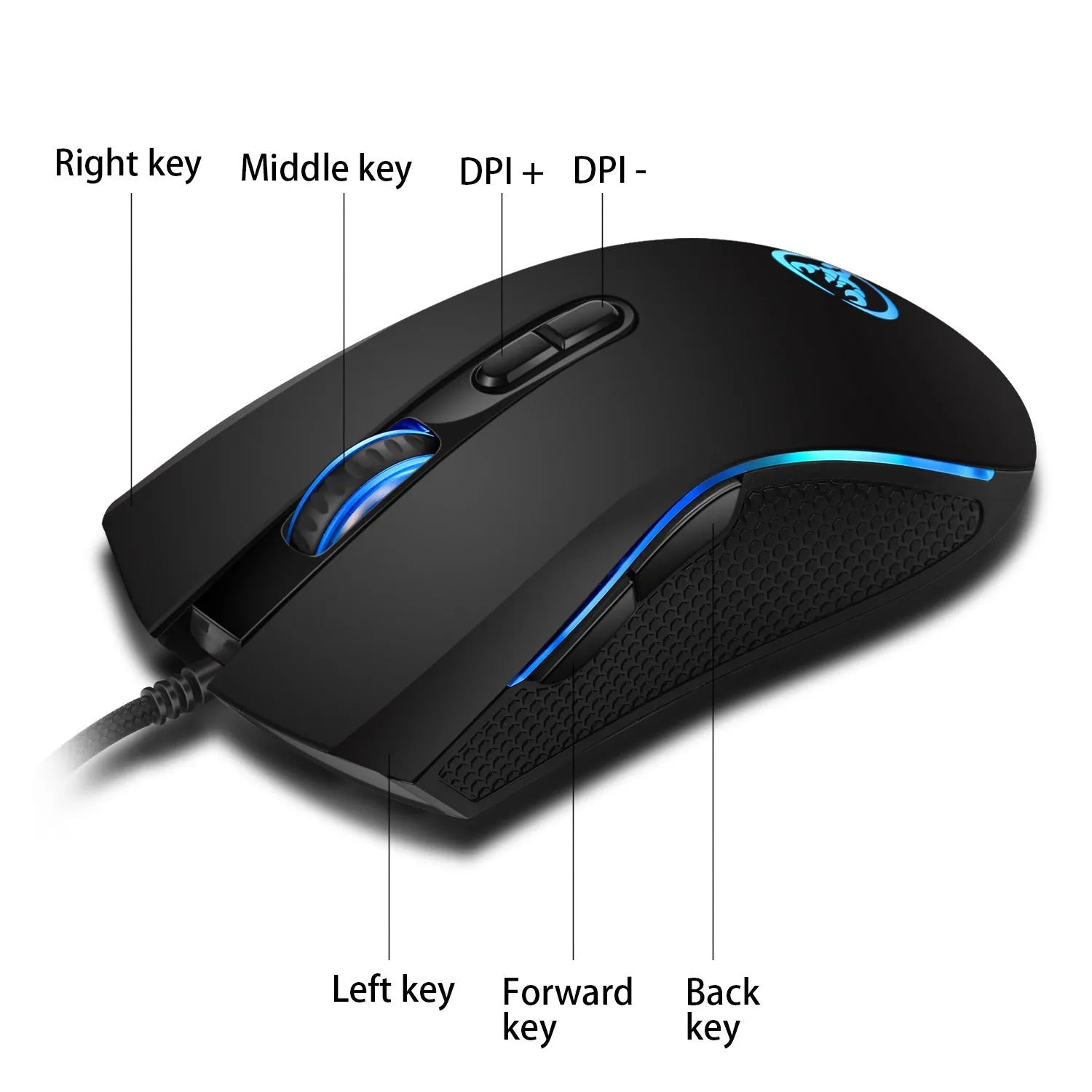 V700WB A869 gaming keyboard and mouse combo in mixed black and white colours with backlighting