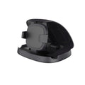 Black rotating suction cup car phone holder mounted on windscreen with smartphone in cradle