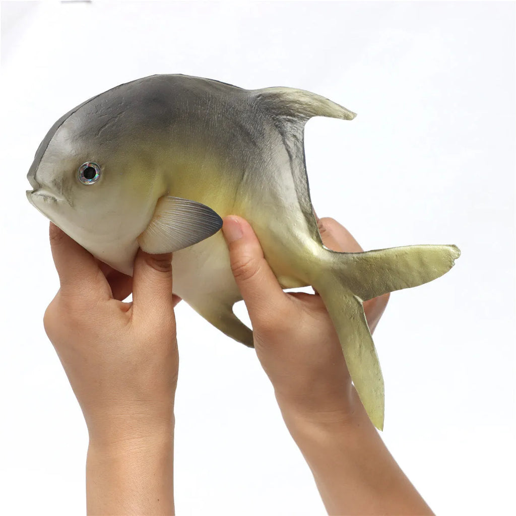 PU simulated fish ornament set showing yellow-fin tuna, flower fish, small tuna and yellow croaker ocean animal models