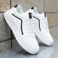 Korean trendy board shoes in black and white colours with mesh lining and rubber soles
