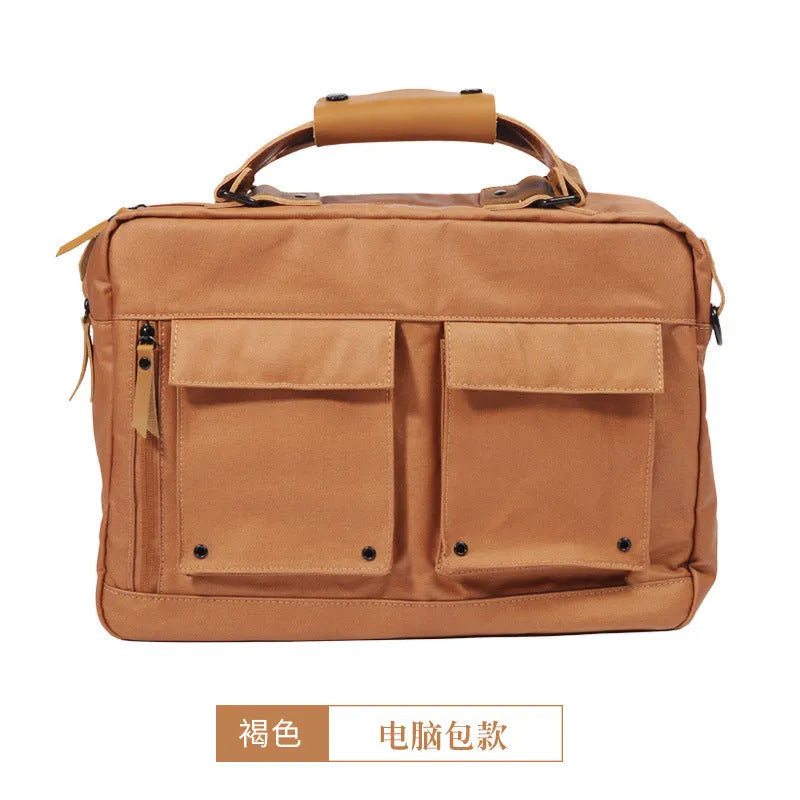 Dpark canvas laptop bag with single shoulder strap for 14/15 inch Lenovo Apple computers in business settings