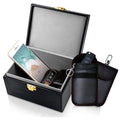 Carbon fibre anti-theft shielding box and two key wallets with nano signal blocking lining
