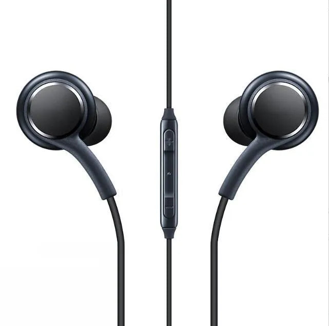 In-ear earphone for S8 S10 Note10 with 3.5mm jack and talk button in black colour
