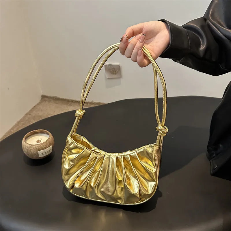 Korean style casual messenger bag in horizontal square shape with sandwich pockets and sewing thread detailing