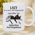 Ceramic thermal transfer mark cup with picture design showing 11oz capacity