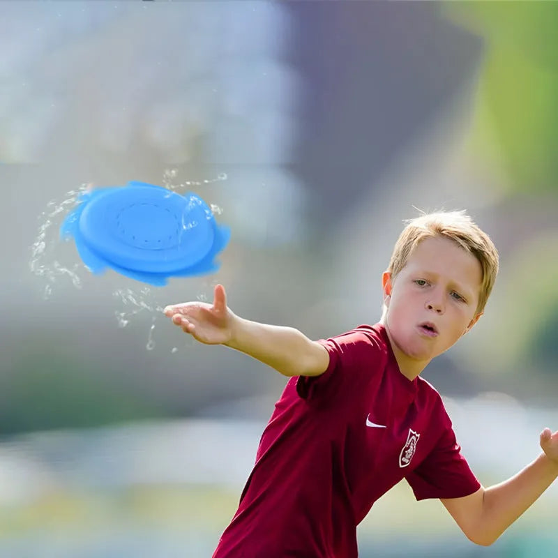 Silicone water toy in emoji style for kids bath time play, soft flexible material for grasping