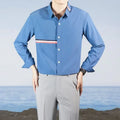 Hong Kong style loose fit cardigan shirt in cotton blend fabric available in multiple colours