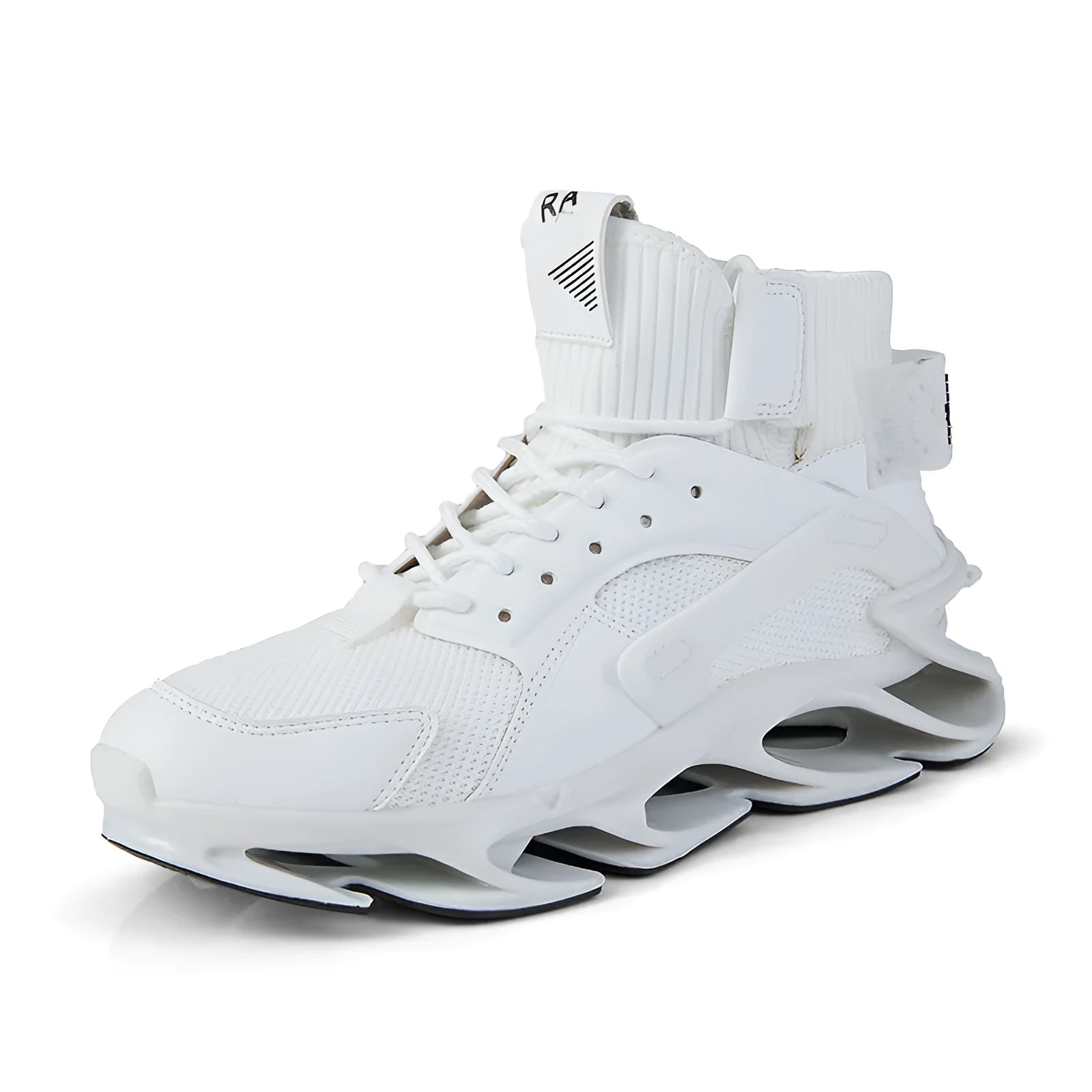 Large size blade warrior shoe for men in beige colour with microfiber upper and rubber TPU sole