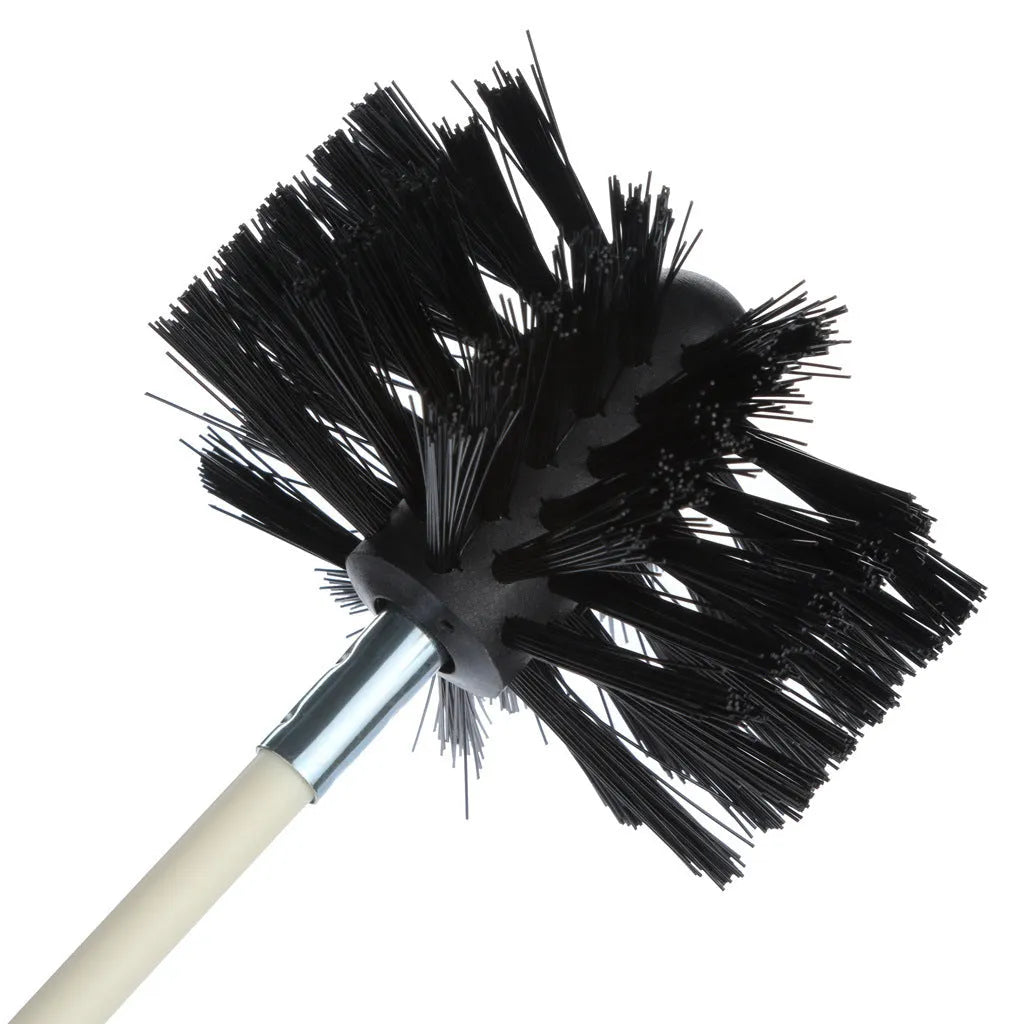 Flexible dryer pipe cleaning brush with nylon brush wire for chimney and ventilation system cleaning