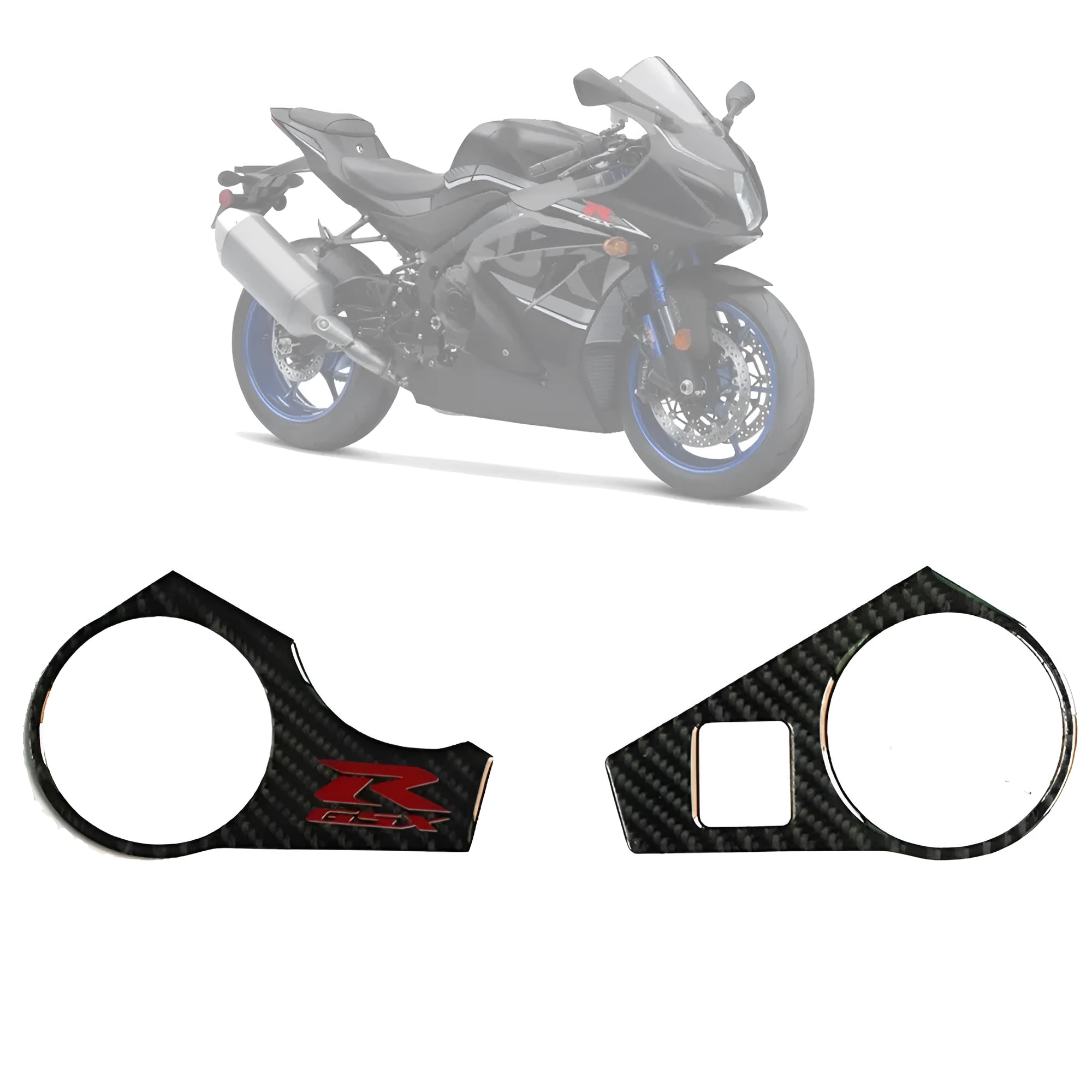 Black adhesive motorcycle sticker for SUZUKI GSXR1000 L1 upper connective plate