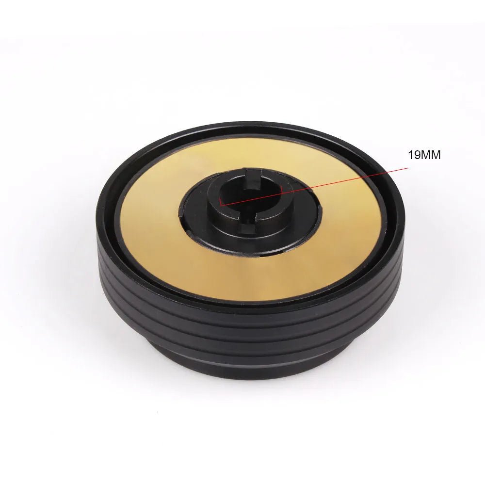 Black steel steering wheel boss kit for Honda Civic EK and EG models, with broad Acura and Honda compatibility.