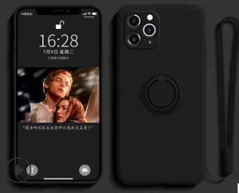 Samsung S20 mobile phone in a soft black silicone TPU protective back cover case.