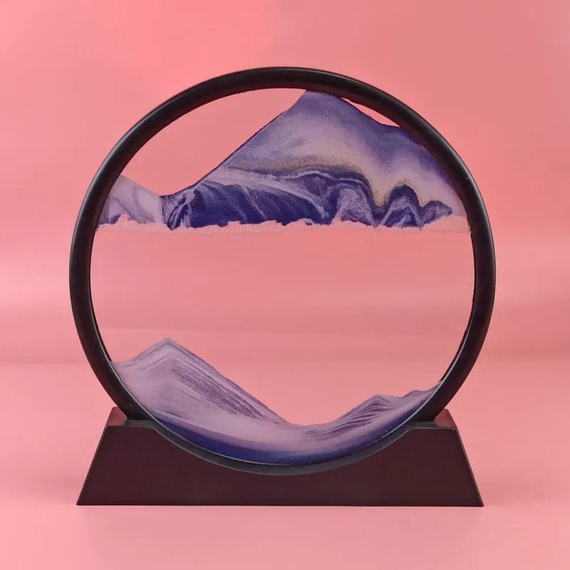 3D dynamic sand painting in glass frame with quicksand effect, 7 inch size, multicolour options