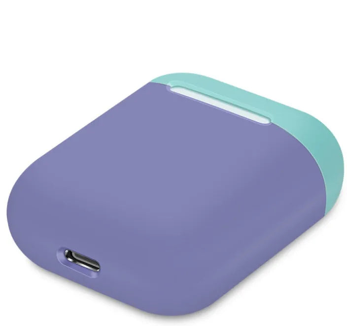 Silicone protective case for Apple AirPods charging box in split design with multiple colour options