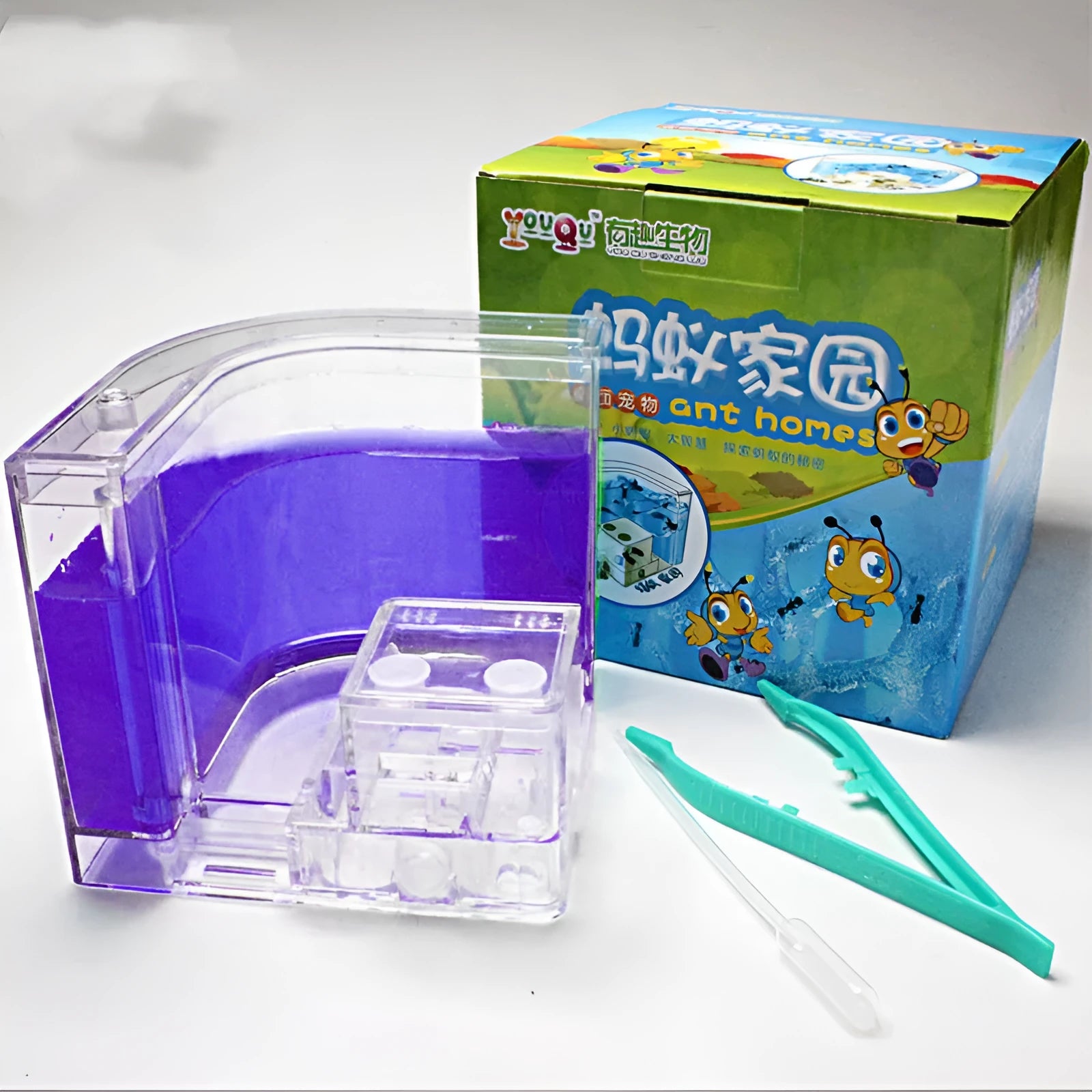 Ant Workshop Toys acrylic craft kit in six colours including blue, green, pink, purple, white, yellow packed in a colour box
