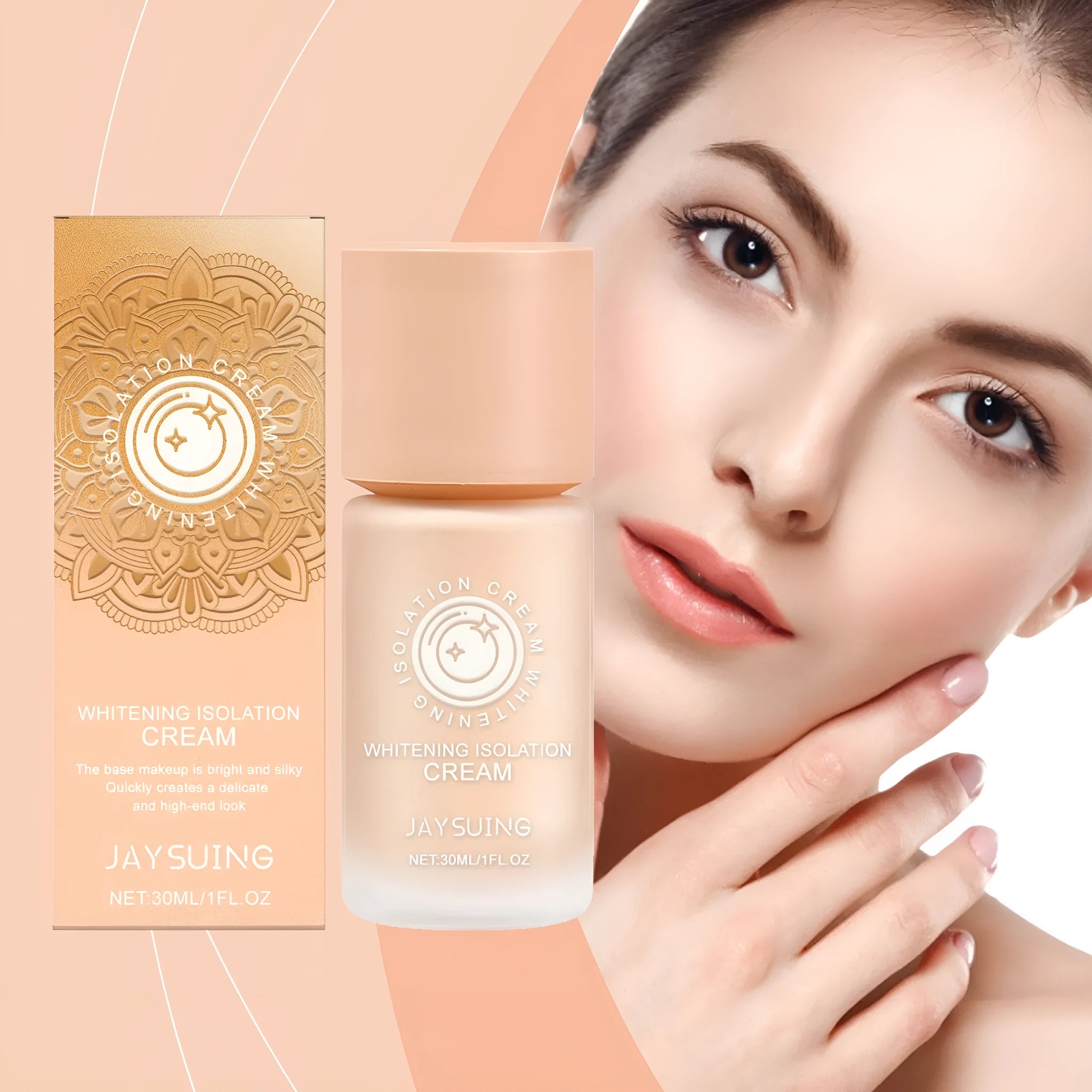 Clear and moisturising cream skin make-up primer in a 30ml bottle