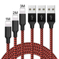 Braided Micro USB fast charging cable for Android phones in multiple colours and lengths