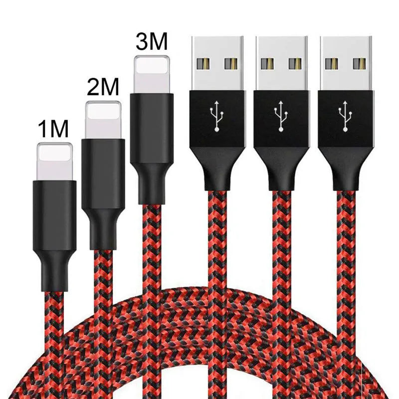 Braided Micro USB fast charging cable for Android phones in multiple colours and lengths