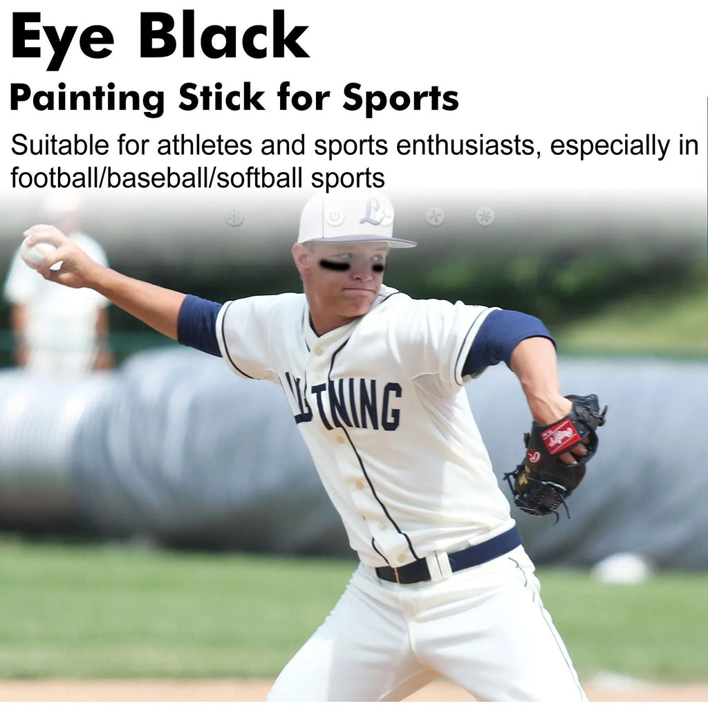 Sports eye black paint stick 15g in black for athletic marking with 8.6cm packaging