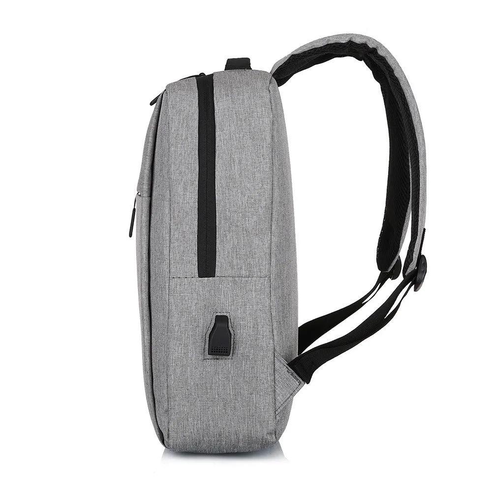 Large black sports backpack for college students with multiple compartments and curved shoulder straps