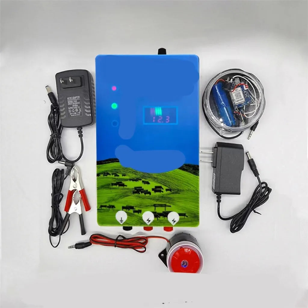 Pasture electric fence system with electronic alarm host for livestock control and monitoring