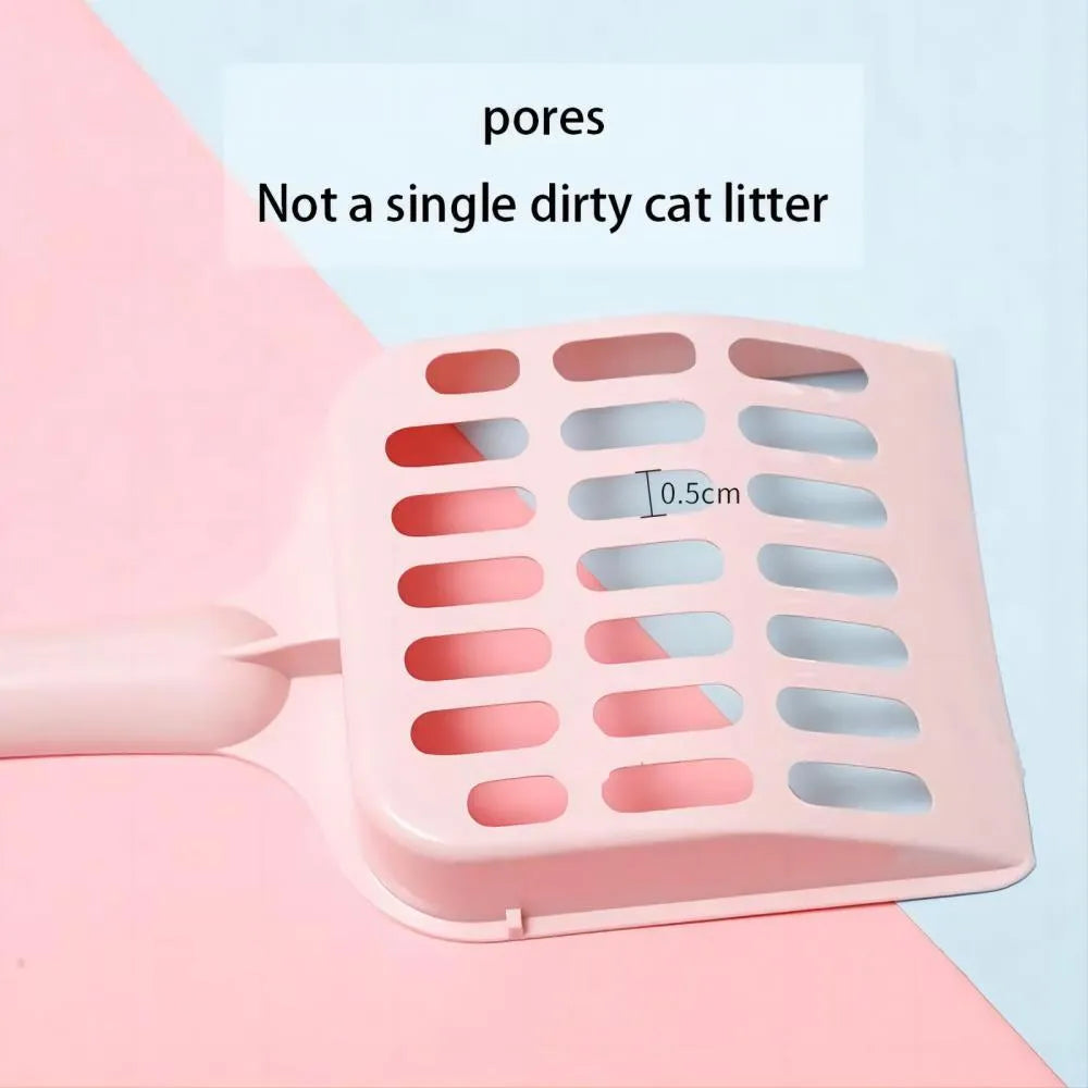 Blue plastic pet litter scoop for cleaning cat sand and dog waste