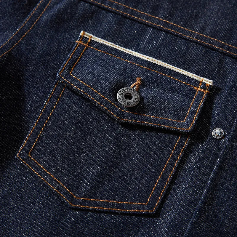 Men's raw pulp colour Japanese-style loose cotton jacket with patch pockets and long sleeves
