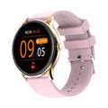 Black smart sports watch with blood pressure monitoring on a 1.28-inch display showing health metrics