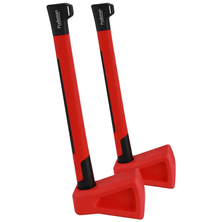 Red plastic fitness axe trainer equipment for muscle training exercises