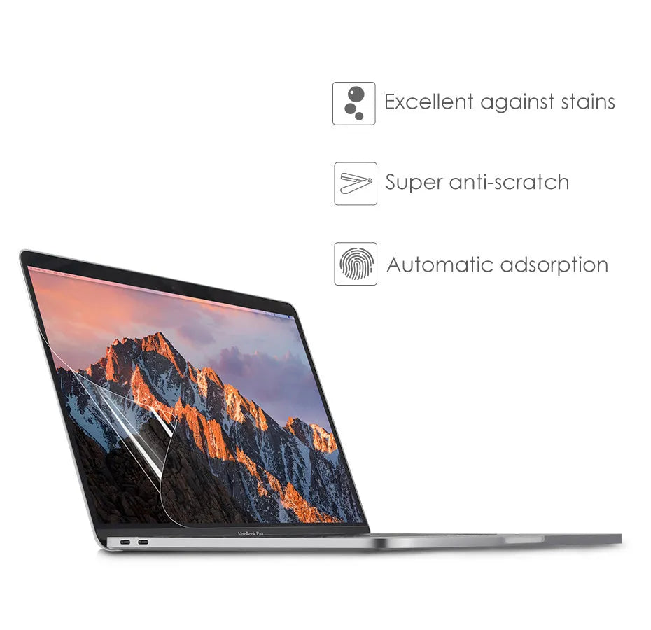 Matte screen protector film for 13-inch MacBook Pro laptop with installation tools