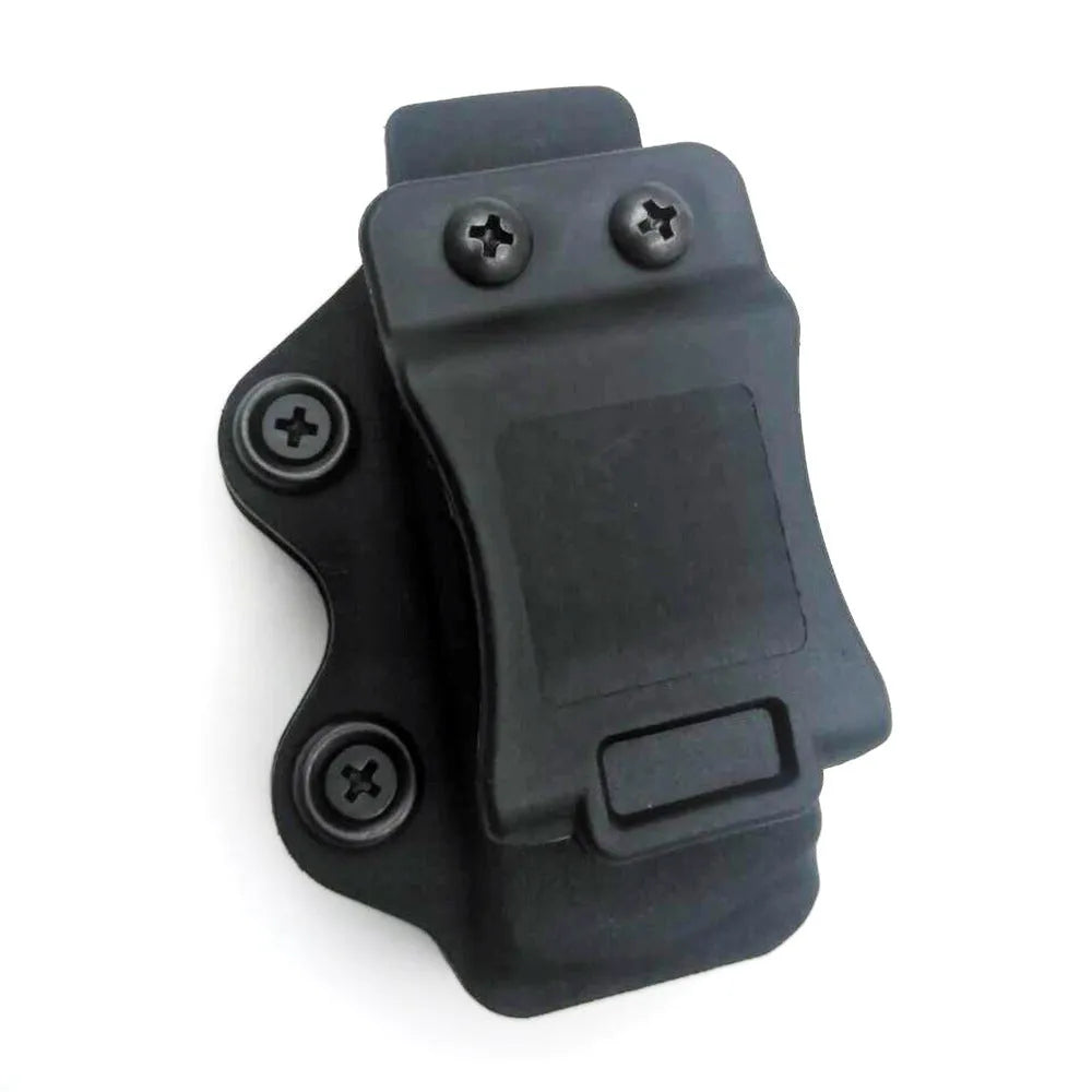 Black nylon right-hand pistol magazine pouch on belt, 9.5x5.5x4cm for airsoft hunting