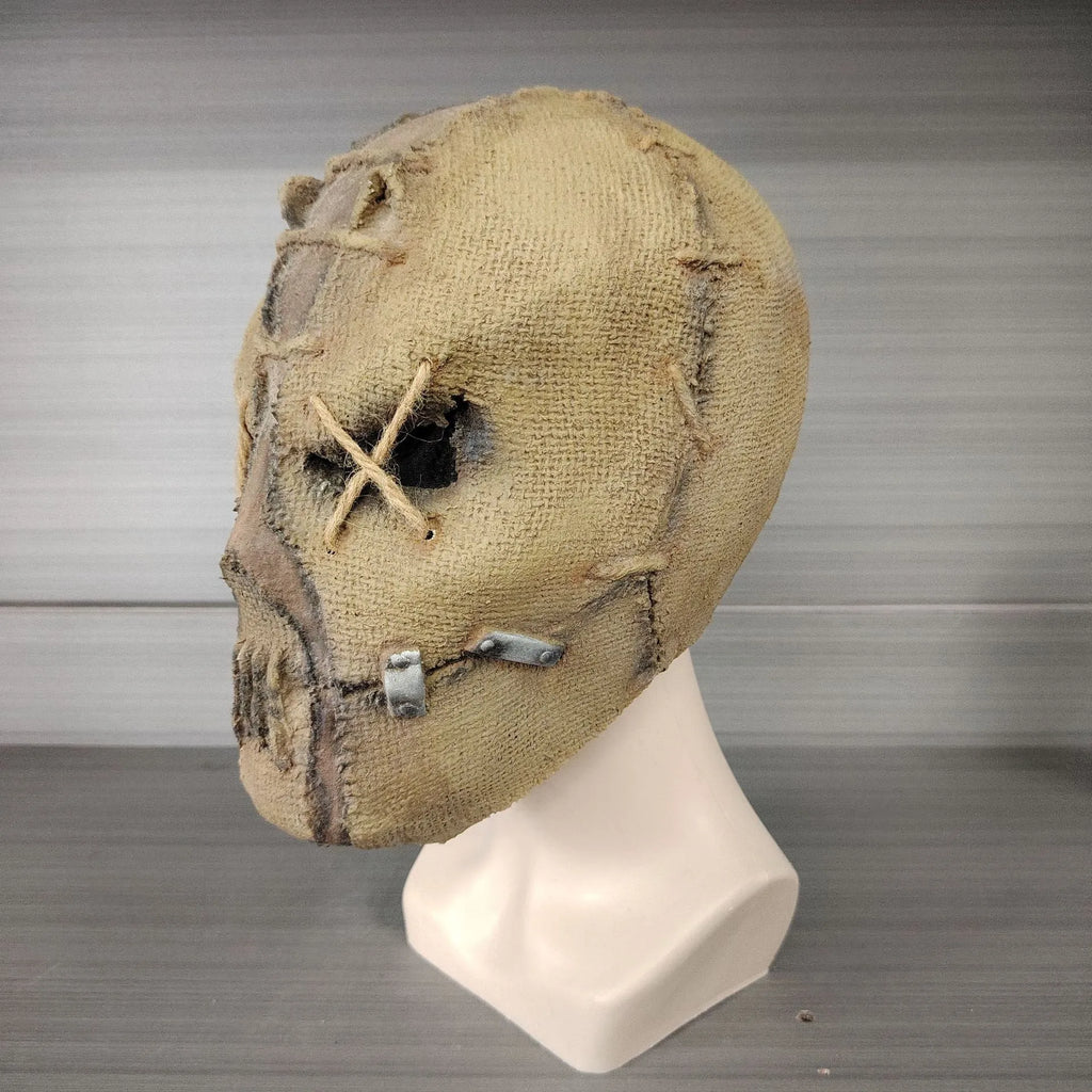 Latex scar skull mask head cover for Halloween and horror costumes.