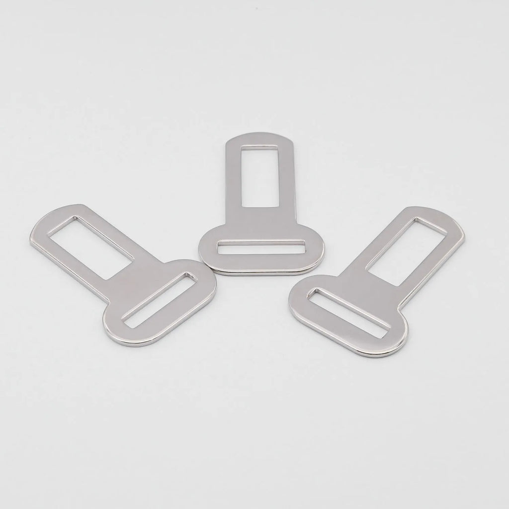 26mm silvery metal pet leash safety buckle with carabiner clip for vehicle restraint