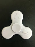 Blue Bluetooth speaker music fidget spinner MP3 player with TF card slot measuring 80mm diameter