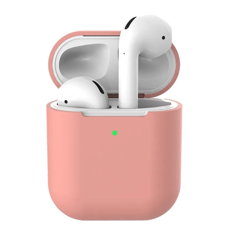 Silicone clamshell protector case for Apple AirPods 2 in multiple colour options