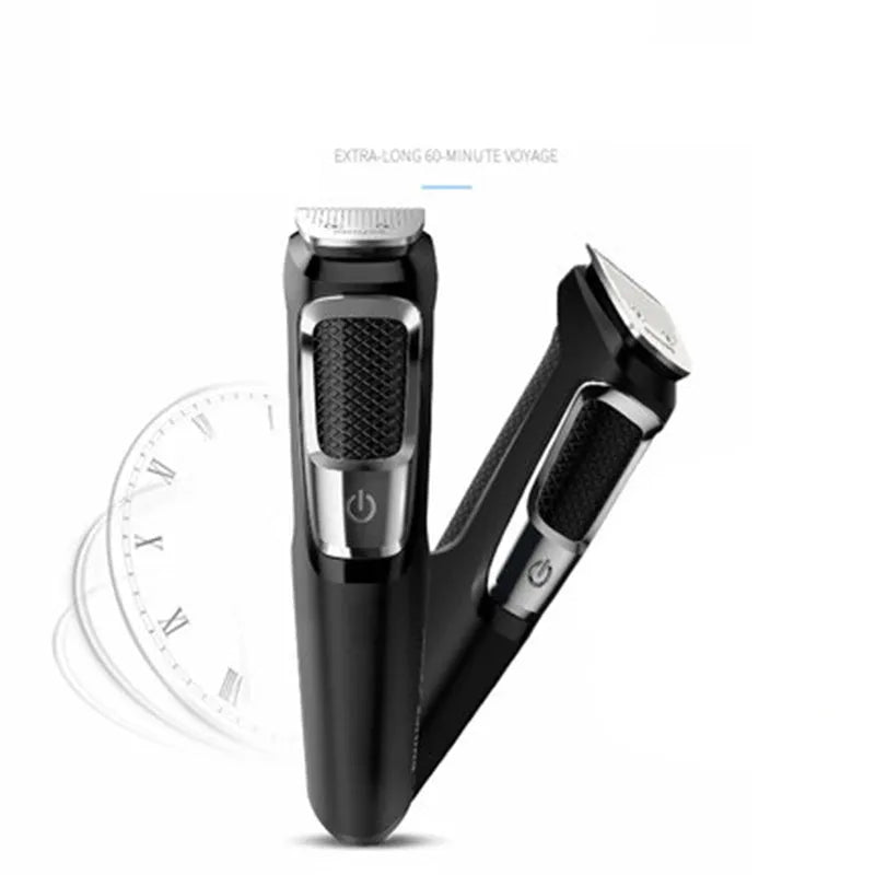Standard colour multifunctional nose and beard hair clippers with cleaning brush