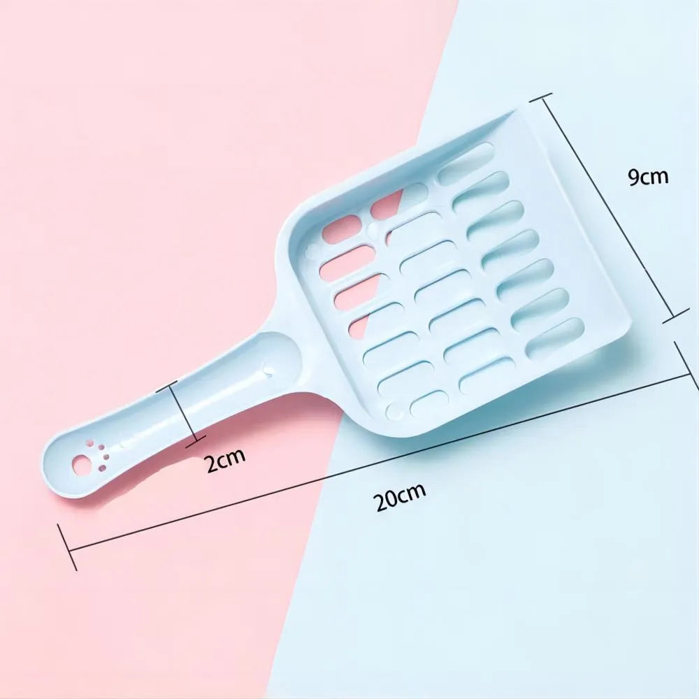 Blue plastic pet litter scoop for cleaning cat sand and dog waste